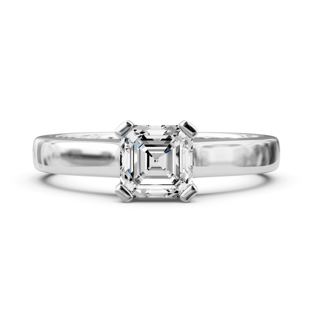 0.35-1.50 CT Ascher Cut Natural Diamonds - Solitaire Rings