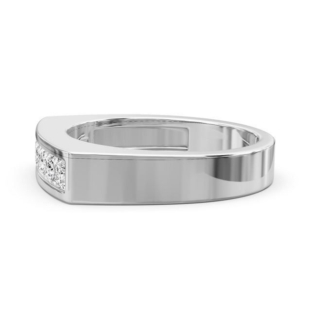 1.00 CT Princess Cut Natural Diamonds - Mens Wedding Bands