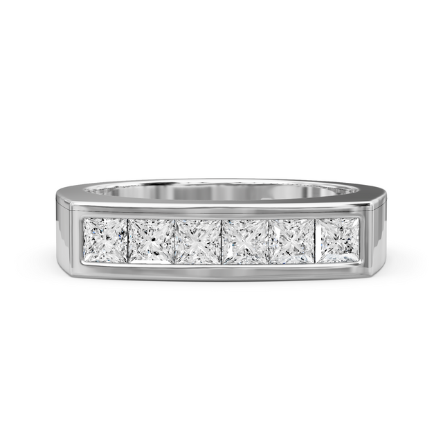 1.00 CT Princess Cut Lab Grown Diamonds - Mens Wedding Bands