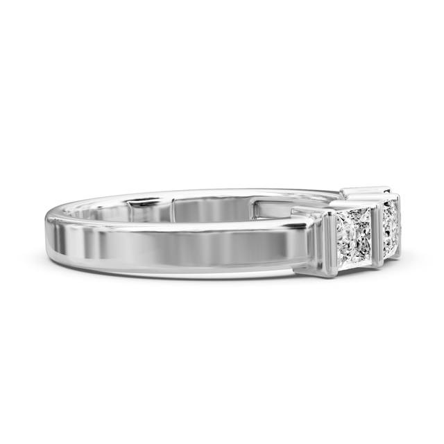 1.05 CT Princess Cut Natural Diamonds - Wedding Band