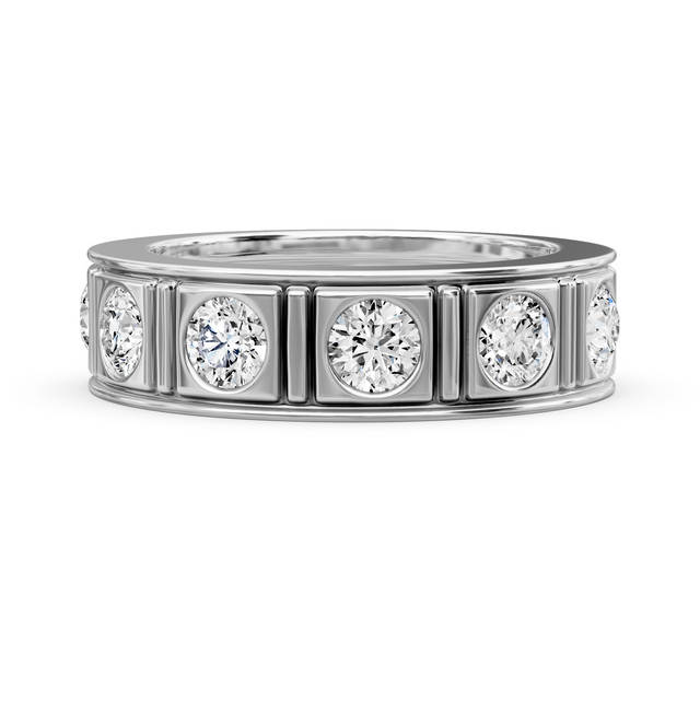 1.50 CT Round Cut Natural Diamonds - Mens Wedding Bands