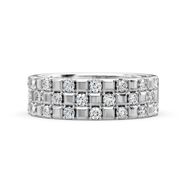 0.80 CT Round Cut Natural Diamonds - Mens Wedding Bands