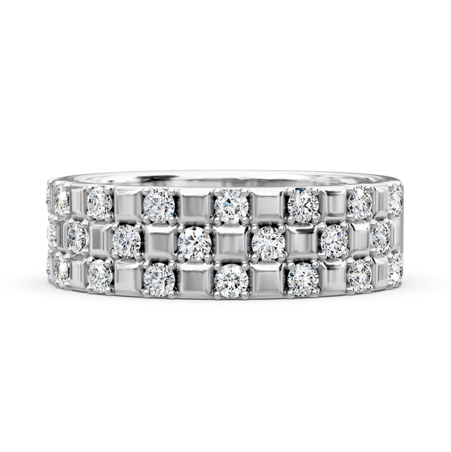 0.80 CT Round Cut Natural Diamonds - Mens Wedding Bands