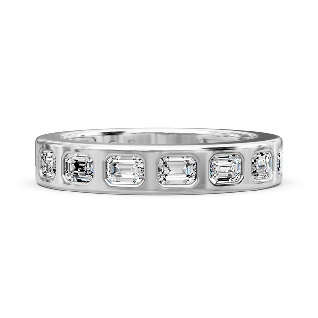 1.50 CT Emerald Cut Natural Diamonds - Mens Wedding Bands