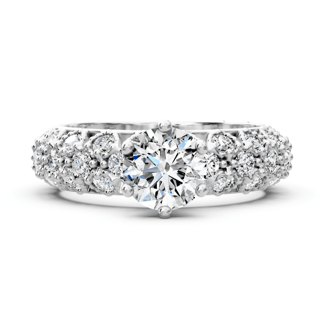1.85-3.00 CT Round Cut Natural Diamonds - Engagement Ring