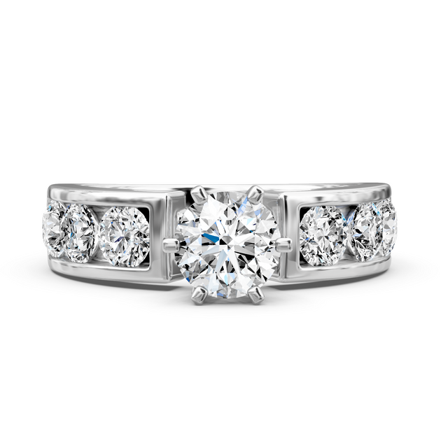 2.00-7.50 CT Round Cut Lab Grown Diamonds - Engagement Ring