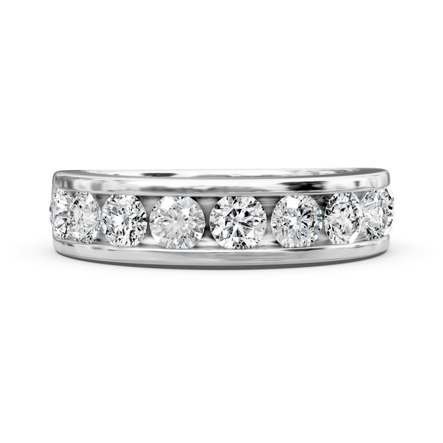 1.35 CT Round Cut Lab Grown Diamonds - Wedding Band