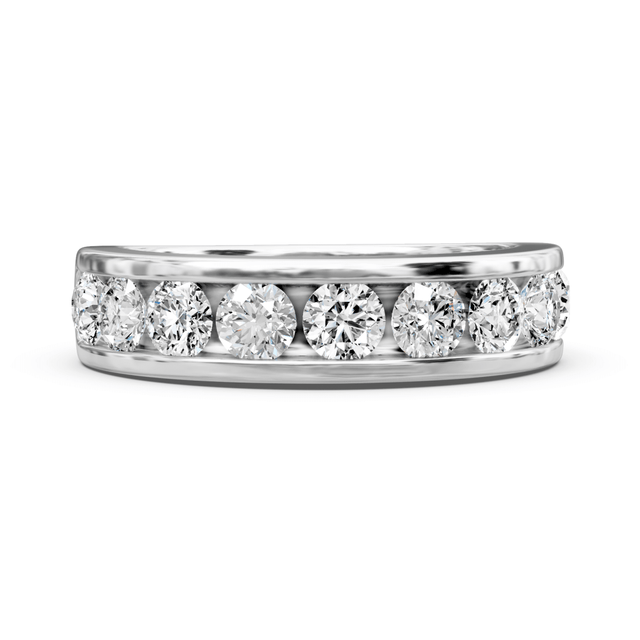 1.35 CT Round Cut Natural Diamonds - Wedding Band