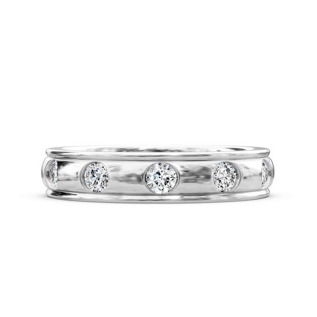 0.50 CT Round Cut Natural Diamonds - Mens Wedding Bands