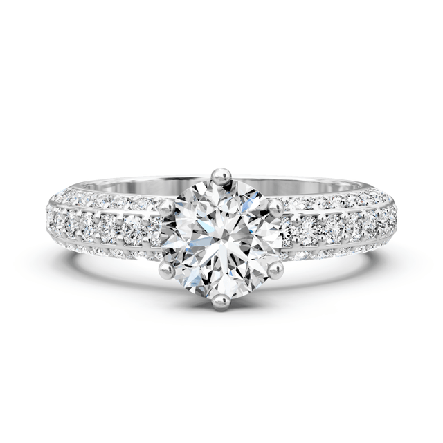 0.95-2.10 CT Round Cut Natural Diamonds - Engagement Ring