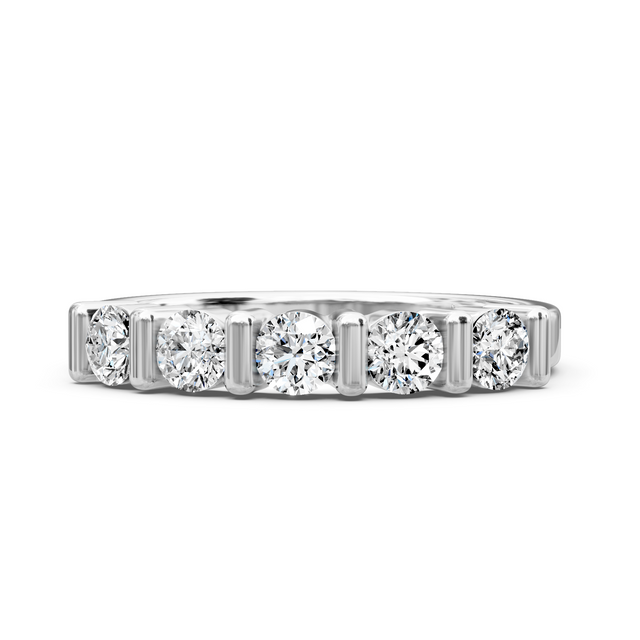 1.10 CT Round Cut Lab Grown Diamonds - Wedding Band