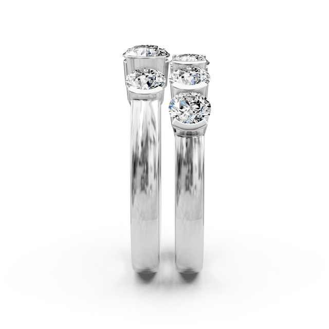 1.90-3.05 CT Round Cut Natural Diamonds - Bridal Set