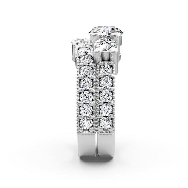 1.80-2.95 CT Round Cut Natural Diamonds - Bridal Set