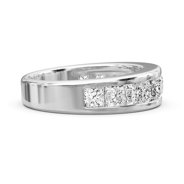 2.60 CT Princess Cut Natural Diamonds - Wedding Band