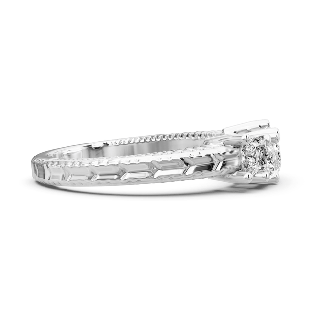 0.80 CT Princess Cut Natural Diamonds - Wedding Band