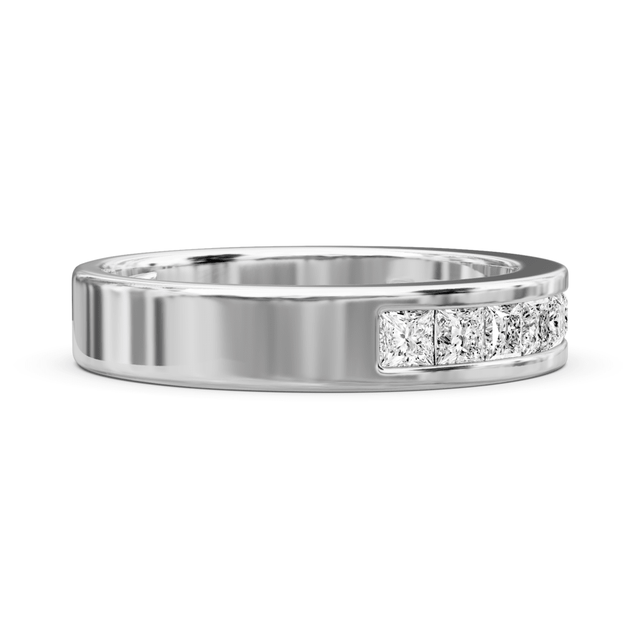 1.10 CT Princess Cut Natural Diamonds - Wedding Band