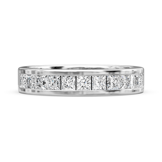 1.10 CT Princess Cut Lab Grown Diamonds - Wedding Band