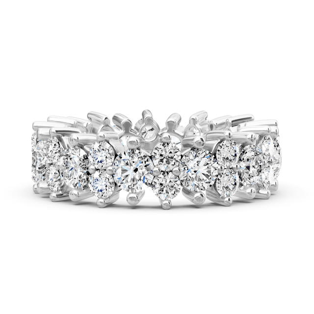 4.00 CT Round Cut Natural Diamonds - Eternity Rings