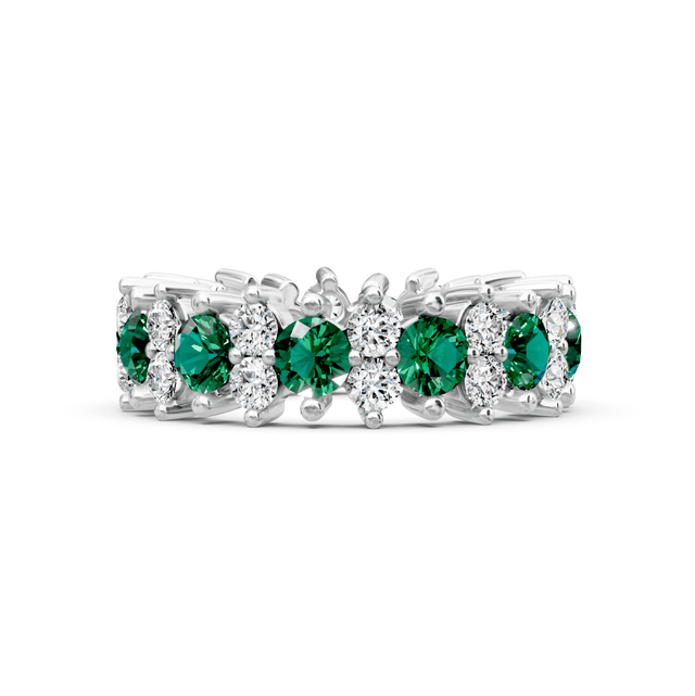 4.00 CT Round Cut Natural Diamonds - Eternity Rings