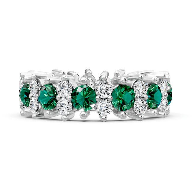 4.00 CT Round Cut Natural Diamonds - Eternity Rings