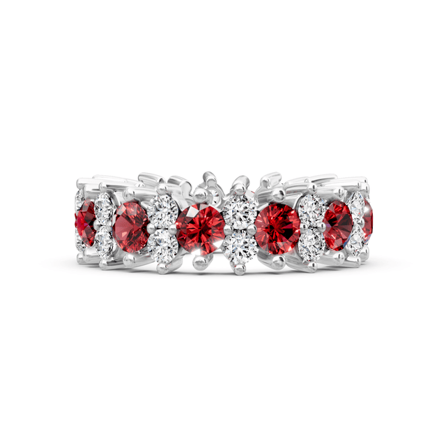 4.00 CT Round Cut Natural Diamonds - Eternity Rings