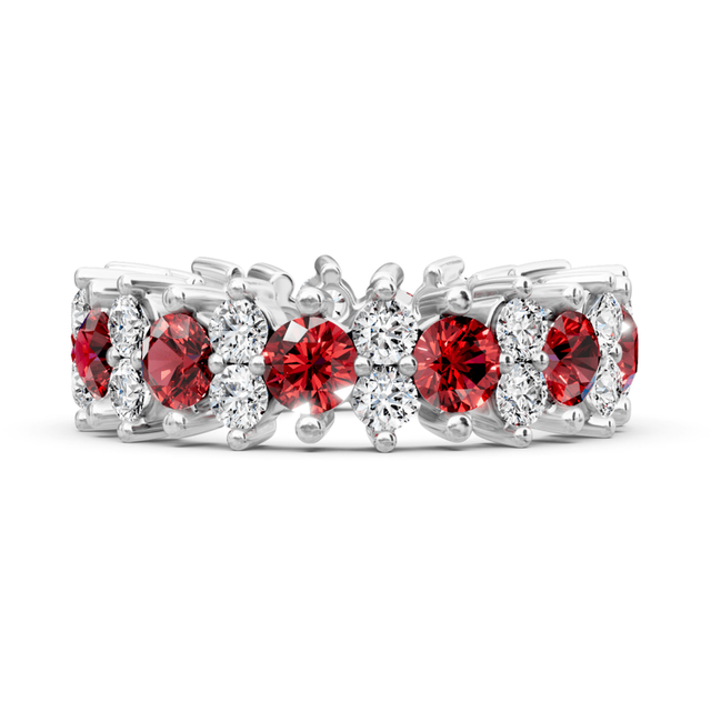 4.00 CT Round Cut Natural Diamonds - Eternity Rings
