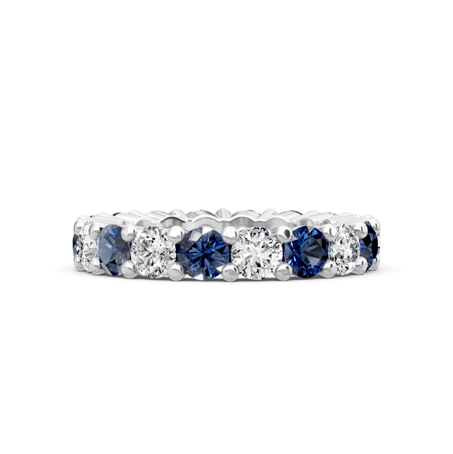 4.10 CT Round Cut Natural Diamonds - Eternity Rings