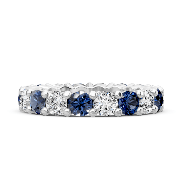 4.10 CT Round Cut Natural Diamonds - Eternity Rings