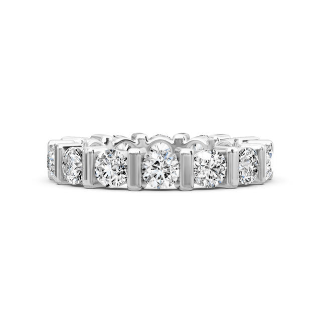 3.20 CT Round Cut Natural Diamonds - Eternity Rings