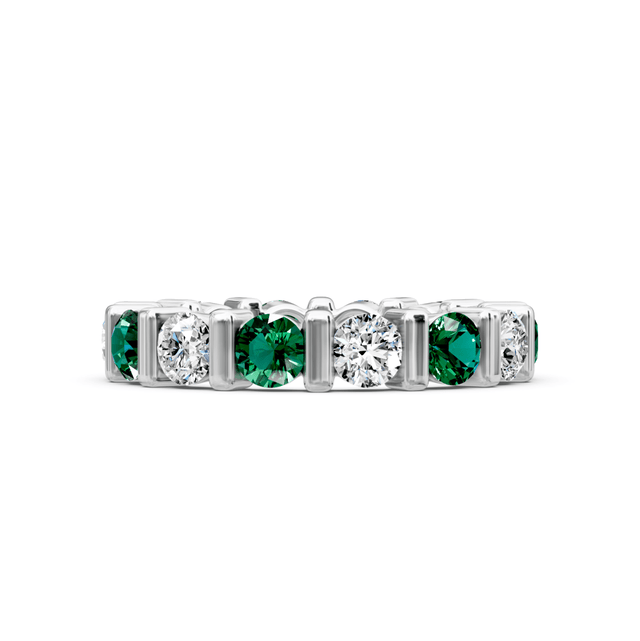 3.20 CT Round Cut Natural Diamonds - Eternity Rings