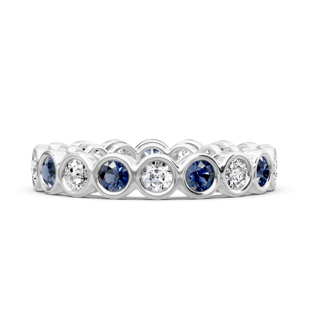 1.55 CT Round Cut Natural Diamonds - Eternity Rings