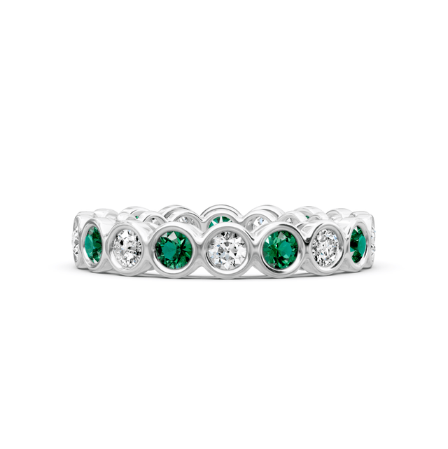 1.55 CT Round Cut Natural Diamonds - Eternity Rings