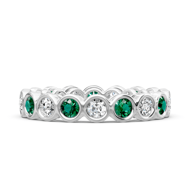 1.55 CT Round Cut Natural Diamonds - Eternity Rings