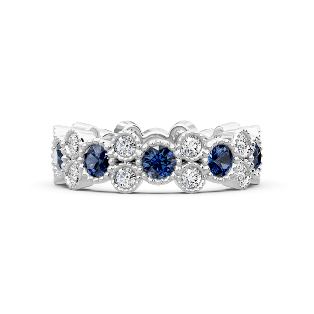 1.90 CT Round Cut Natural Diamonds - Eternity Rings