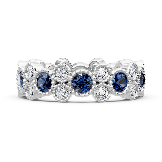 1.90 CT Round Cut Natural Diamonds - Eternity Rings