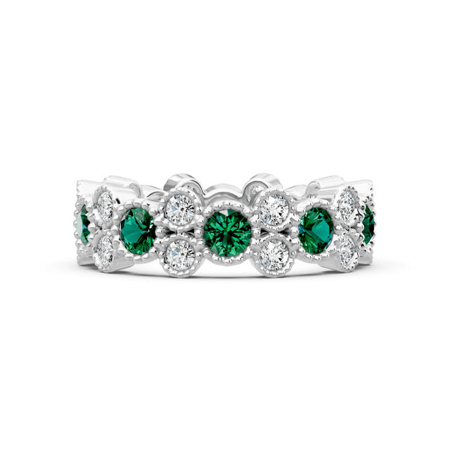 1.90 CT Round Cut Natural Diamonds - Eternity Rings