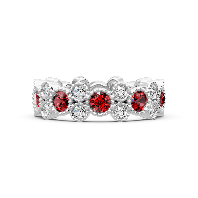 1.90 CT Round Cut Natural Diamonds - Eternity Rings