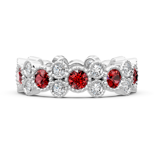 1.90 CT Round Cut Natural Diamonds - Eternity Rings