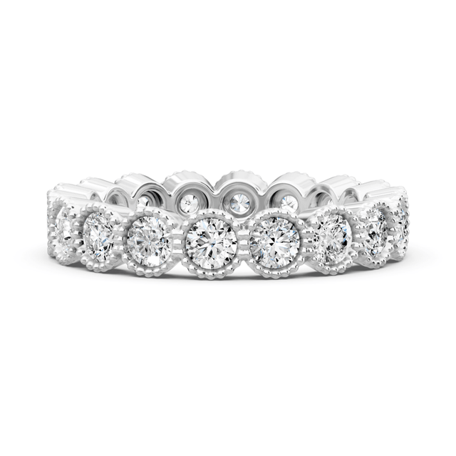 3.20 CT Round Cut Natural Diamonds - Eternity Rings