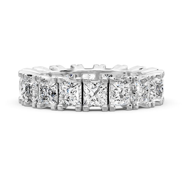 4.70 CT Princess Cut Natural Diamonds - Eternity Rings
