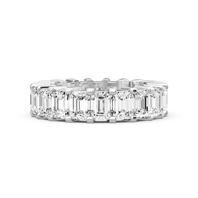 5.30 CT Emerald Cut Natural Diamonds - Eternity Rings