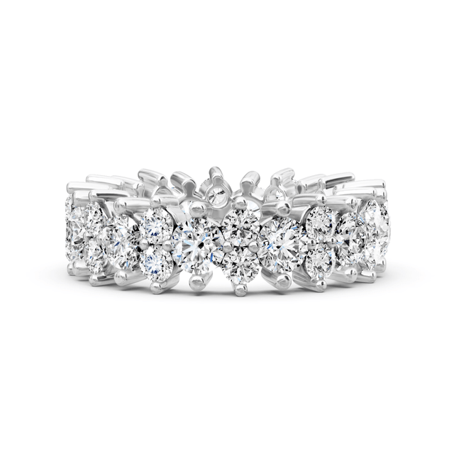 3.60 CT Round Cut Natural Diamonds - Eternity Rings