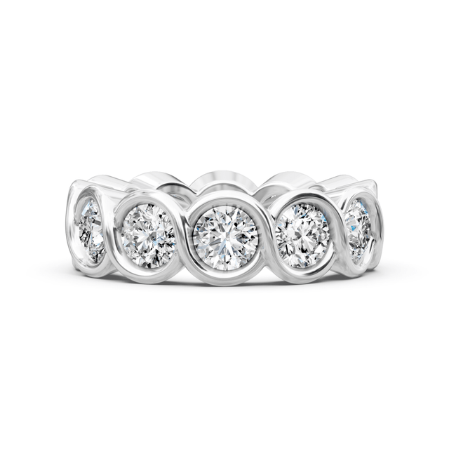 3.10 CT Round Cut Natural Diamonds - Eternity Rings