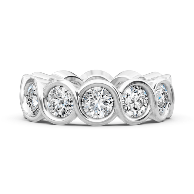3.10 CT Round Cut Natural Diamonds - Eternity Rings