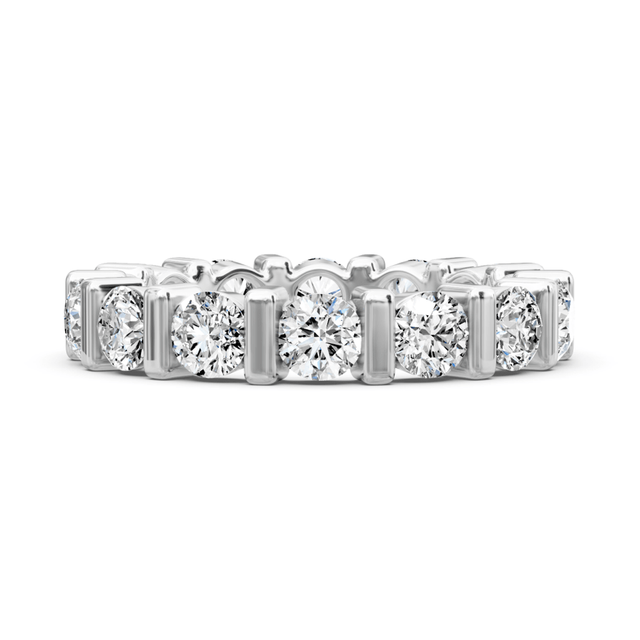 3.00 CT Round Cut Natural Diamonds - Eternity Rings