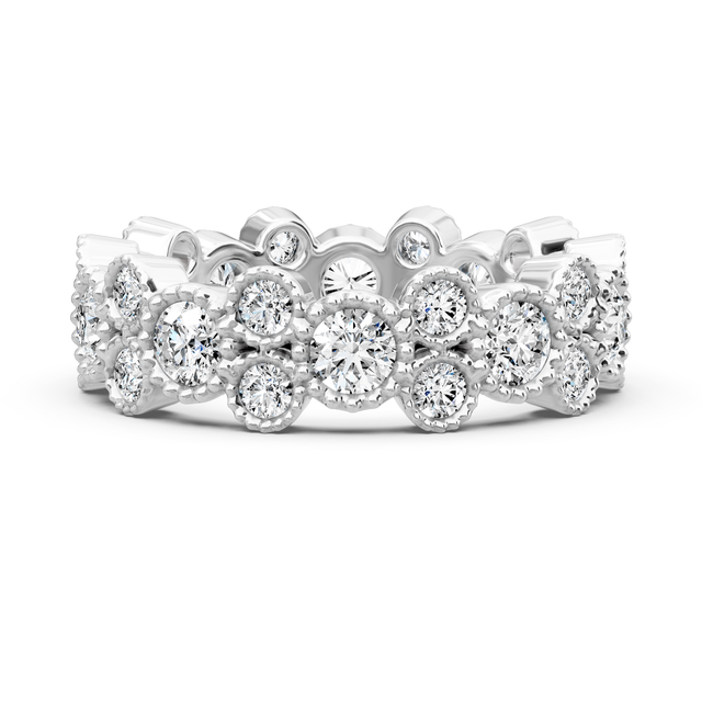 1.70 CT Round Cut Lab Grown Diamonds - Eternity Rings