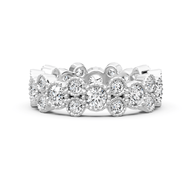 1.70 CT Round Cut Natural Diamonds - Eternity Rings