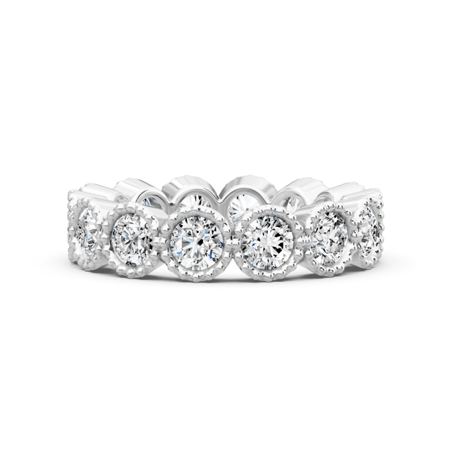 3.00 CT Round Cut Natural Diamonds - Eternity Rings