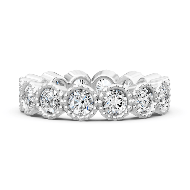 3.00 CT Round Cut Natural Diamonds - Eternity Rings