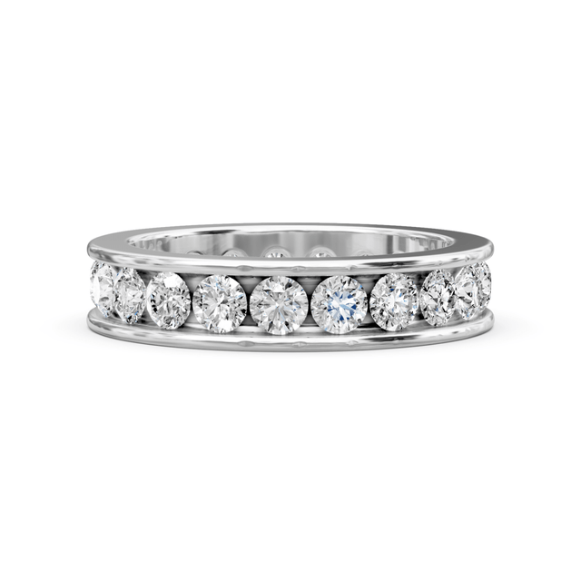 4.00 CT Round Cut Natural Diamonds - Eternity Rings